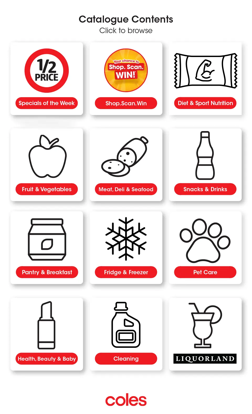 Coles catalogue cover